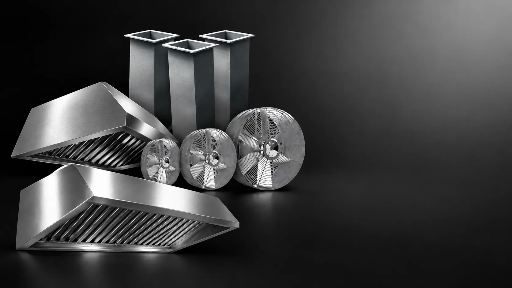 Coifas de inox, dutos e exaustores fabricados pela PCS